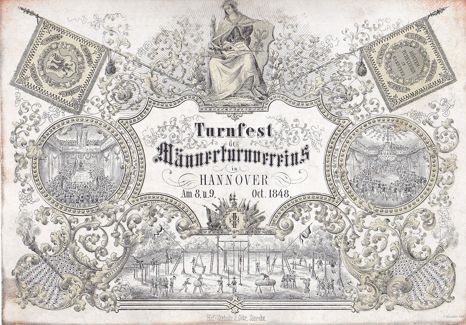 Eintrittskarte zum Turnfest in Hannover 1848 | Bildquelle: Privat
