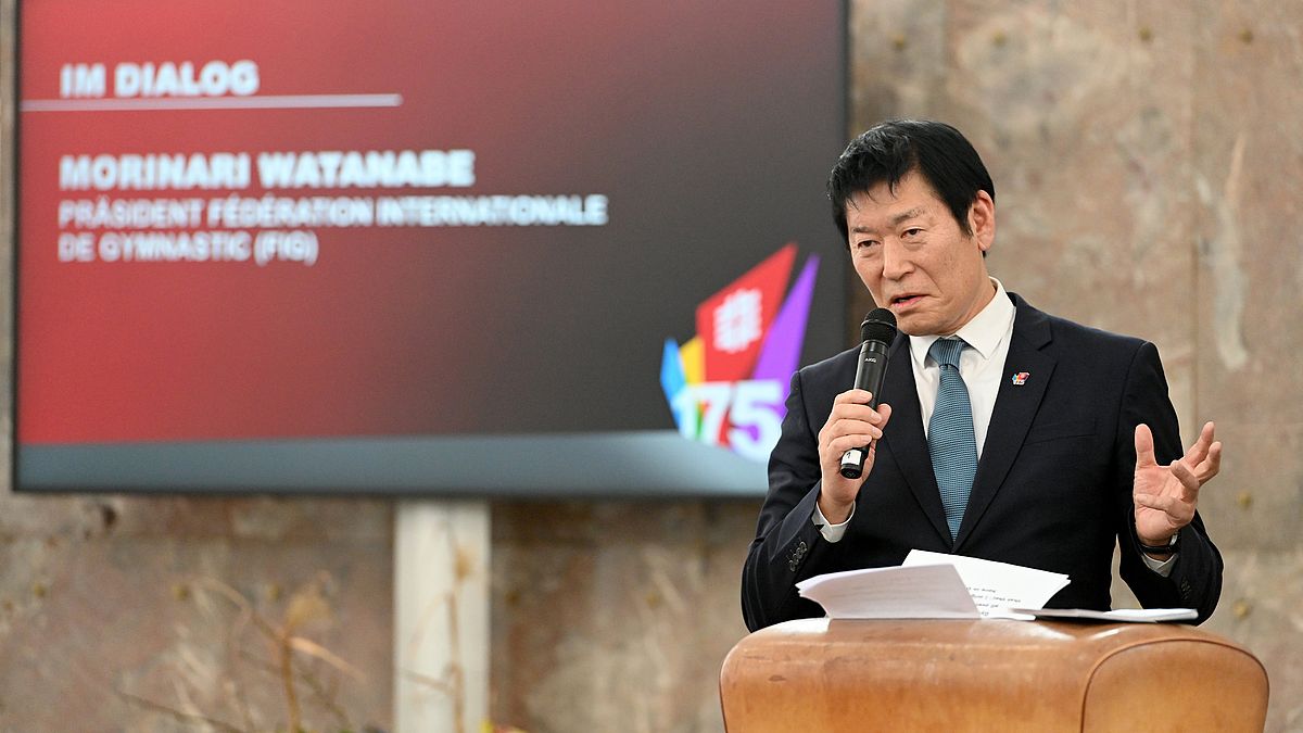 Präsident des Weltturnverbandes FIG Morinari Watanabe | Bildquelle: PictureAlliance