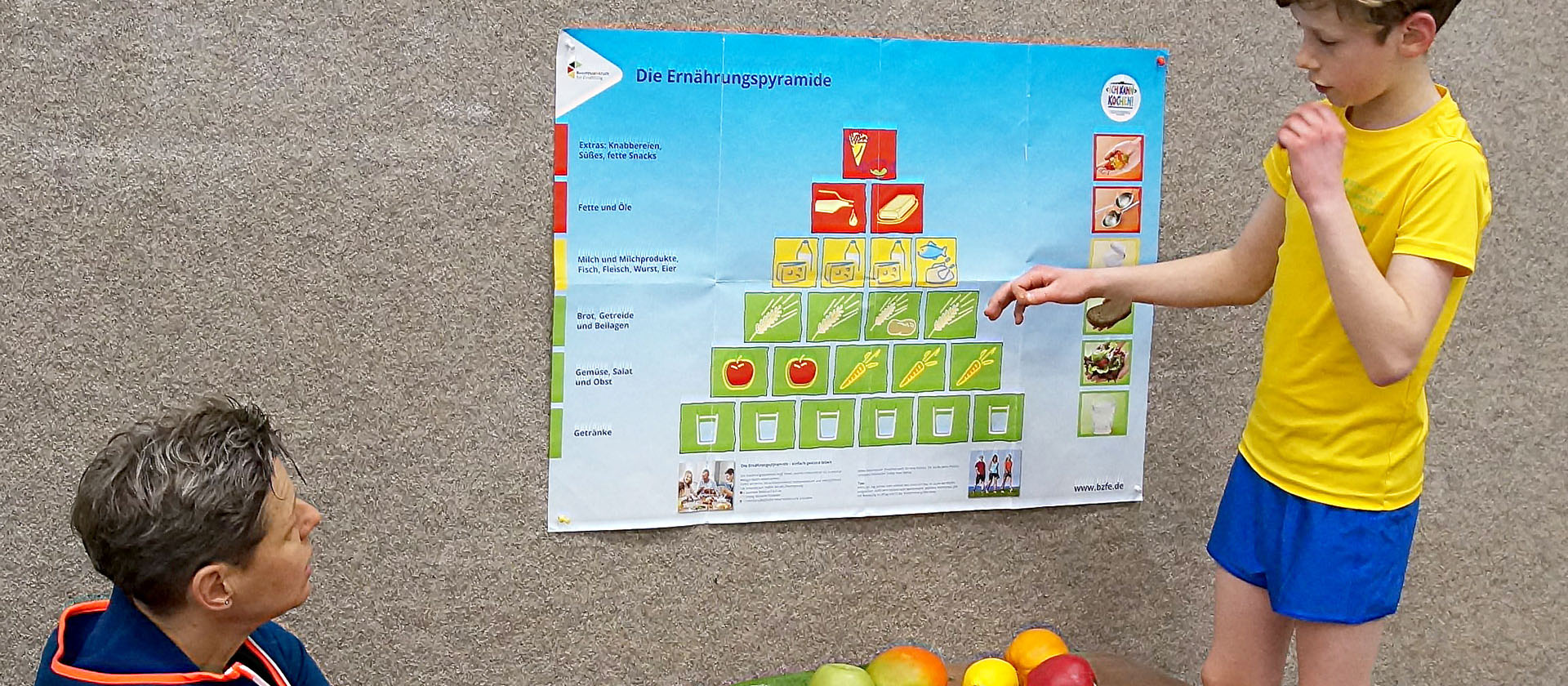 Kind erklärt Ernährungspyramide | Bildquelle: Annett Wiedemann