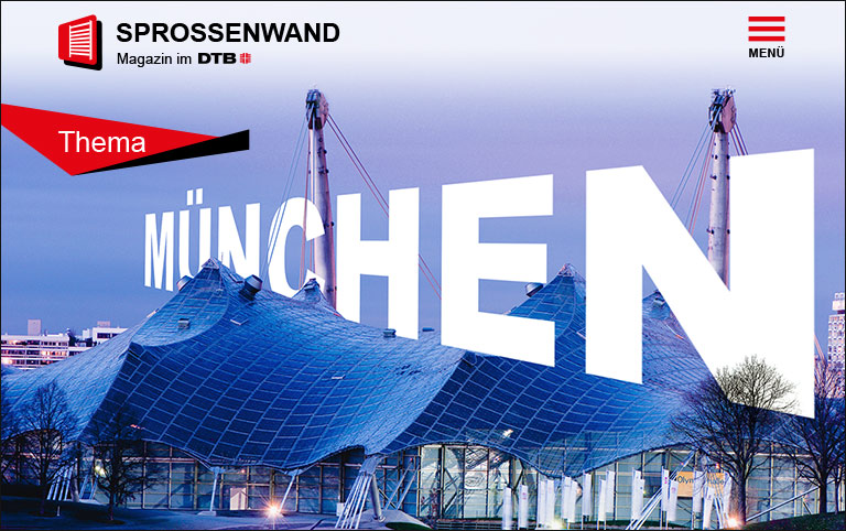 Titelbild Thema München DTB - Sprossenwand | Bild: OLYMPIAPARK MÜNCHEN GMBH/Grafik: ocmlabs Heinz & Ganka GbR