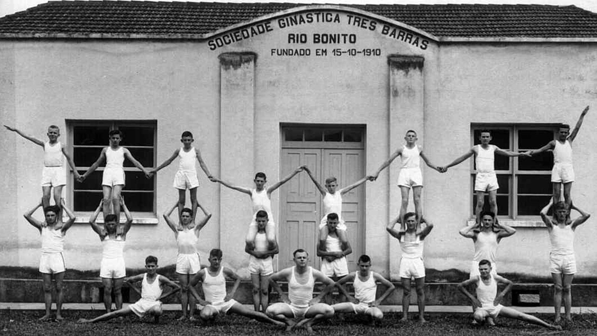 Sociedade Ginástica Tres Barras, Rio Bonito, Santa Catarina, gegründet am 15. 10. 1910, zum 50jährigen Jubiläum 1960. | Bildquelle: Archiv SC Tres Barras.