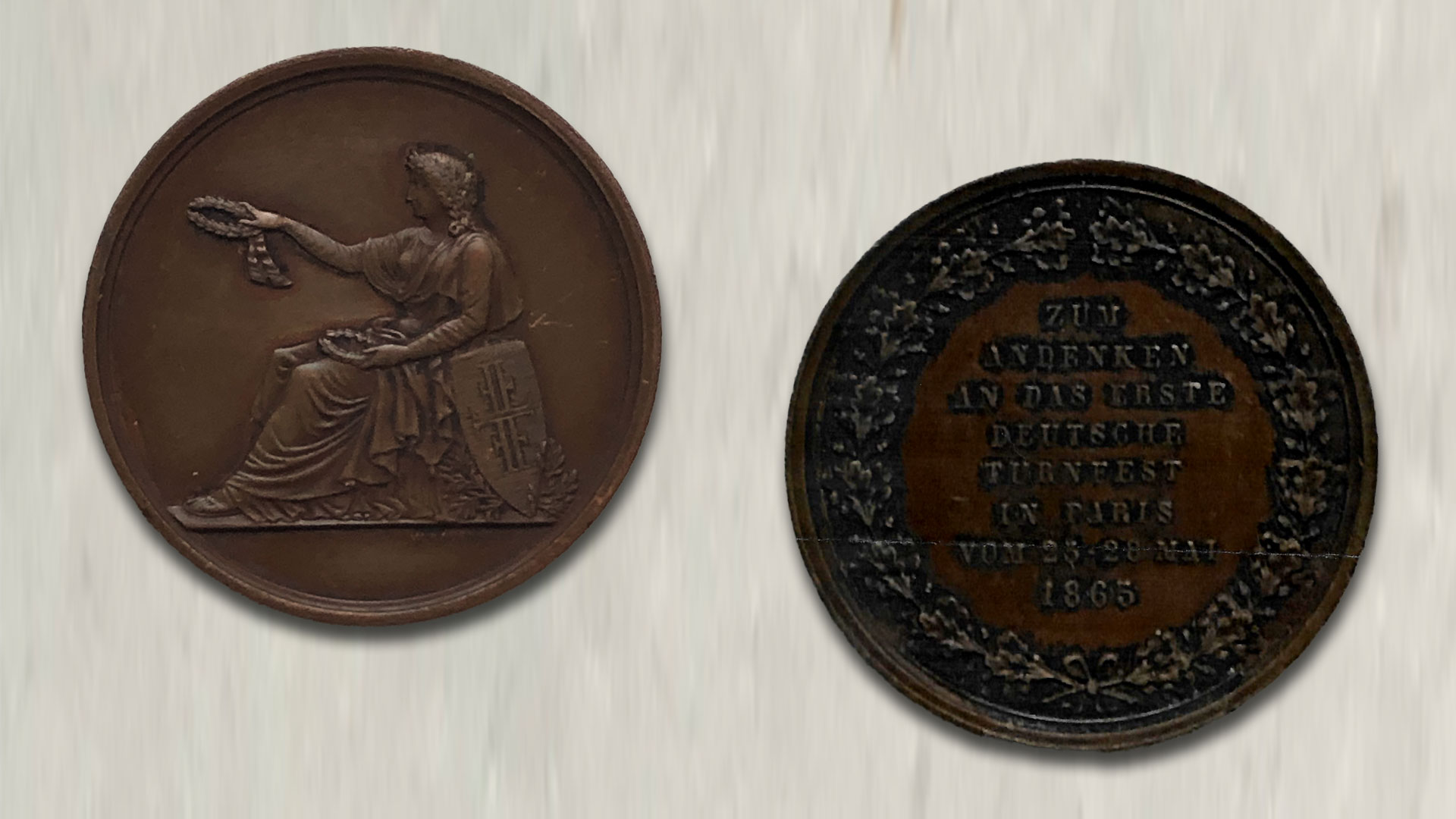 Medaille 1. Deutsches Turnfest in Paris 1865 | Foto: DTB-Archiv